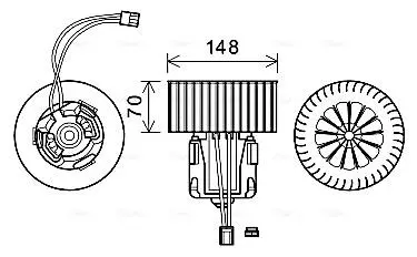 BW8539 Вентилятор отопителя салона BMW 5f10 09>16, 7F01 08> LHD AC+ (BW8539) AVA AVA COOLING подбор по vin на Brocar
