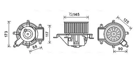 PE8390 Компресор салону AVA COOLING підбір по vin на Brocar