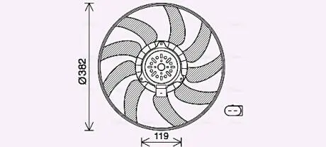 AI7519 Вентилятор AVA COOLING підбір по vin на Brocar
