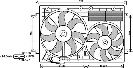 VN7529 Вентилятор AVA COOLING підбір по vin на Brocar