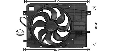 PE7561 Вентилятор AVA COOLING підбір по vin на Brocar