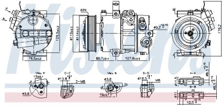 890751 Компресор кондиціонера First Fit NISSENS підбір по vin на Brocar