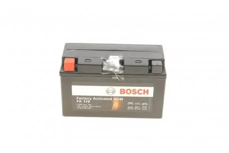 0986FA1190 Мотоакумулятор BOSCH 6.5Ah/90A/L+/AGM BOSCH підбір по vin на Brocar