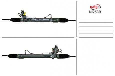 NI253R Рульова рейка з ГПК відновлена NISSAN MURANO III (Z52) 14- MSG підбір по vin на Brocar