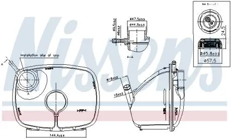 996370 Розширювальний бачок NISSENS подбор по vin на Brocar