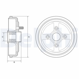 BFR567 Гальмiвнi барабани з пiдшипником DELPHI подбор по vin на Brocar