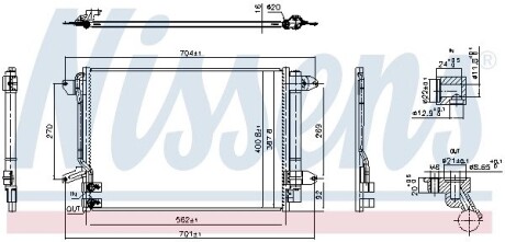 940907 Радіатор кондиціонера FIRST FIT NISSENS підбір по vin на Brocar