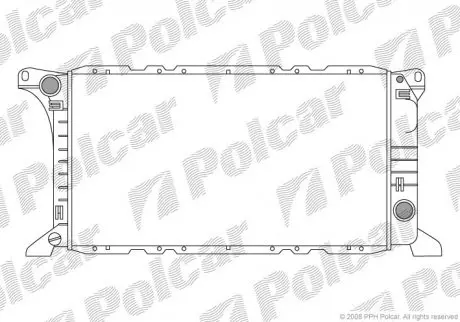 3244080 Радіатор охолодження POLCAR подбор по vin на Brocar