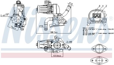 98232 Клапан EGR NISSENS підбір по vin на Brocar