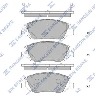 SP4102 Колодки гальмівні перед (SP4102) Sangsin Hi-Q (SANGSIN) підбір по vin на Brocar