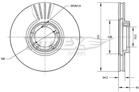 7087 Гальмiвнi диски TOMEX підбір по vin на Brocar