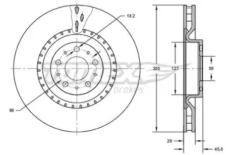 7186 Гальмiвнi диски TOMEX підбір по vin на Brocar