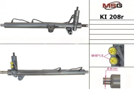KI208R Рульова рейка з ГПК відновлена KIA SORENTO I (JC) 02-09 MSG підбір по vin на Brocar