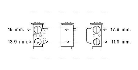 VN1367 Розширювальний клапан AVA COOLING подбор по vin на Brocar