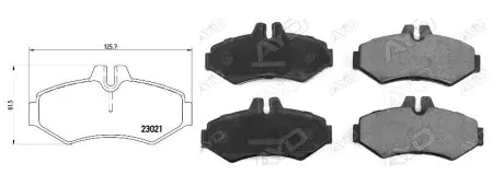 71422AAP Гальмівні колодки дискові зад. Mercedes/VW/Vario/Sprinter/VW LT APLUS підбір по vin на Brocar
