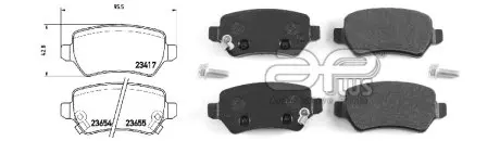 71138BAP Колодки гальмівні, ліві/праві, задні APLUS підбір по vin на Brocar