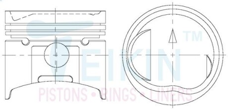 43221100 Поршни ремонт (+1.00мм) (к-кт на мотор) Mitsubishi 1,6L 4G32-M TEIKIN підбір по vin на Brocar