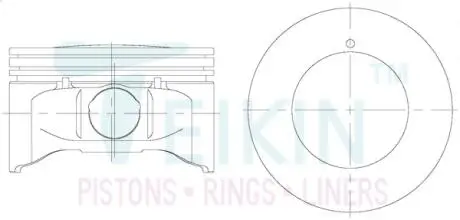 39230050 Поршни ремонт (+0.50мм) (к-кт на мотор) Isuzu/Opel Y22XE/Z22XE TEIKIN підбір по vin на Brocar