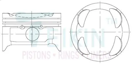42202100 Поршни ремонт (+1.00мм) (к-кт на мотор) Mazda FP 1,8L TEIKIN подбор по vin на Brocar