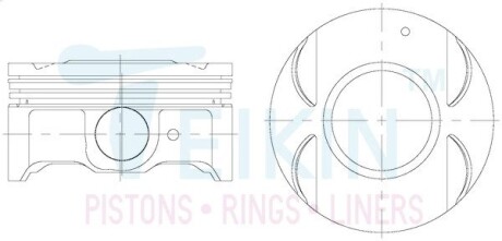 30112100 Поршень із пальцем +1.00мм (к-кт на двигун) CRUZE 1.8L TEIKIN 30112-100 TEIKIN підбір по vin на Brocar