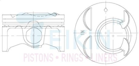 38185100 Поршни ремонт (+1.00мм) (к-кт на мотор) Honda K20A3 TEIKIN підбір по vin на Brocar
