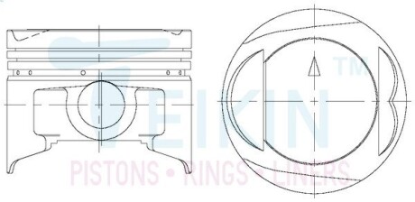 43228STD Поршень із пальцем STD (к-кт на двигун) 4G64 TEIKIN 43228-STD TEIKIN підбір по vin на Brocar