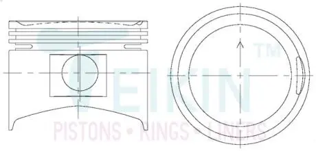 42196050 Поршни ремонт +0.50mm(к-кт на мотор) Mazda E5 TEIKIN підбір по vin на Brocar
