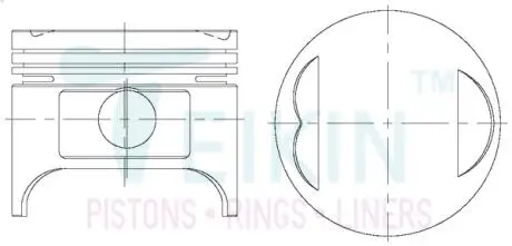 42168100 Поршни ремонт +1.00mm(к-кт на мотор) Mazda F8 TEIKIN підбір по vin на Brocar