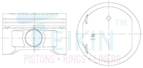 38207STD Поршни стандарт (к-кт на мотор) HONDA D16W7 TEIKIN підбір по vin на Brocar