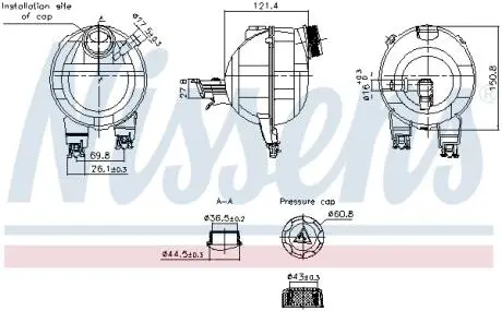 996306 Бачок компенсаційний First Fit NISSENS підбір по vin на Brocar