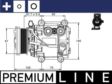 ACP848000P Компресор кондицiонера MAHLE / KNECHT підбір по vin на Brocar