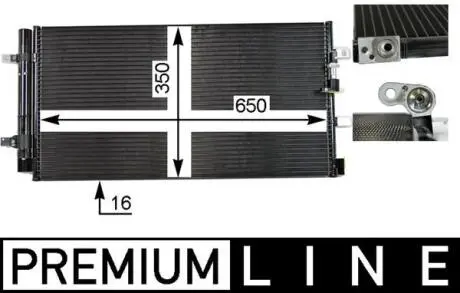 AC738000P Радiатор кондицiонера MAHLE / KNECHT підбір по vin на Brocar