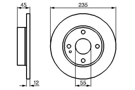0986478252 Гальмівний диск BOSCH підбір по vin на Brocar