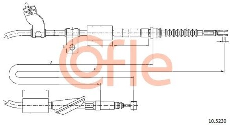 105230 Трос ручника COFLE підбір по vin на Brocar