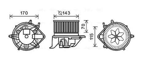 BW8458 Электродвигатель, вентиляция салона AVA COOLING подбор по vin на Brocar