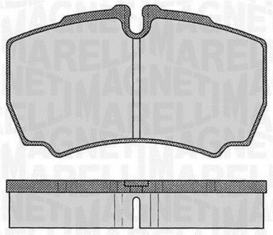 363916060434 Колодки гальмівні дискові, комплект MAGNETI MARELLI подбор по vin на Brocar