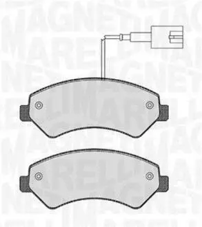 363916060643 Колодки гальмівні дискові, комплект MAGNETI MARELLI подбор по vin на Brocar
