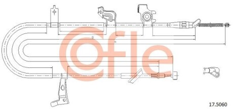 92175060 Трос, стояночная тормозная система COFLE підбір по vin на Brocar