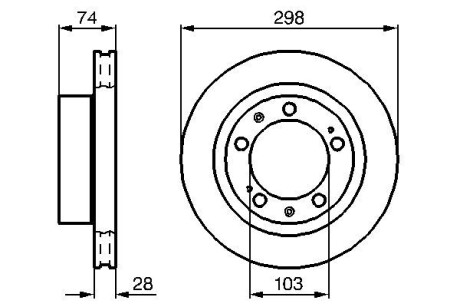 0986478418 Тормозной диск BOSCH підбір по vin на Brocar