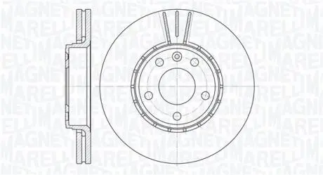 361302040164 Тормозной диск MAGNETI MARELLI підбір по vin на Brocar