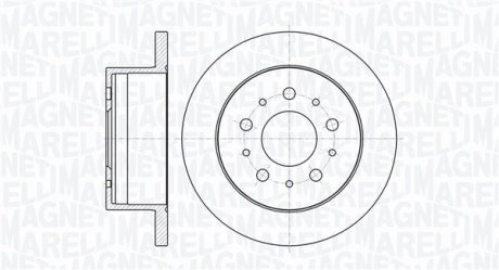 361302040133 Тормозной диск MAGNETI MARELLI подбор по vin на Brocar