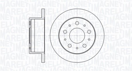 361302040135 Тормозной диск MAGNETI MARELLI підбір по vin на Brocar