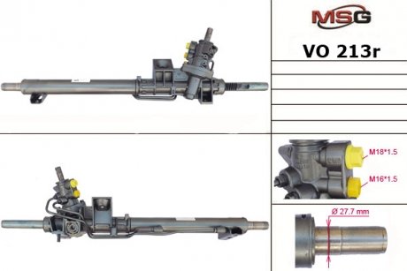 VO213R Рульова рейка з ГПК відновлена VOLVO S60 00-10,S80 I (TS, XY) 98-06,V70 II (SW, P80_) 00-07,XC70 CROSS COUNTRY MSG підбір по vin на Brocar