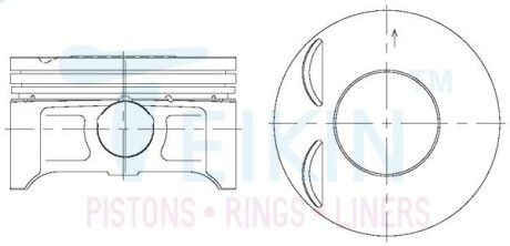 43692100 Поршни ремонт +1.00mm (к-кт на мотор) 4B11 Mitsubishi Outlander, ASX, Lancer, Galant TEIKIN підбір по vin на Brocar