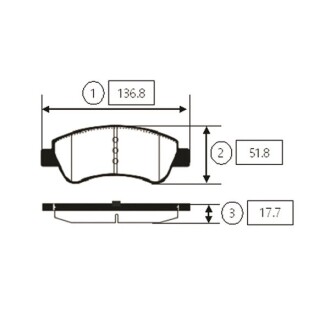 GK0863 Колодки гальм CITROEN C3, C4, DS3 Peugeot 206, 207 передн. OLD CKPU-6 (вир-во CTR) CTR подбор по vin на Brocar