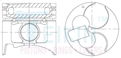 43670AGSTD Поршень із пальцем STD (к-кт на двигун) 4M40-T-II AG TEIKIN 43670AG-STD TEIKIN підбір по vin на Brocar