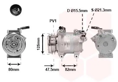 3201K700 Компресор кондиціонера MITSUBISHI L200 / Pajero Sp 2.5D 06+ (Van Wezel) VAN WEZEL підбір по vin на Brocar