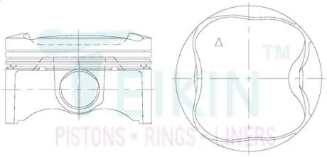 46383100 Поршни +1.00mm (к-кт на мотор) 2ZR-FE 1,8L Toyota Yaris, Corolla, Auris TEIKIN подбор по vin на Brocar