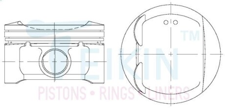 44340STD Поршни стандарт (STD) (к-кт на мотор) Nissan MR18DE Tiida TEIKIN підбір по vin на Brocar