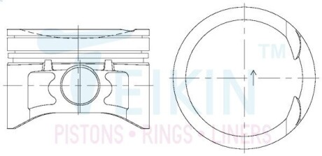 44677STD Поршень із пальцем STD (к-кт на двигун) QG15DE TEIKIN 44677-STD TEIKIN підбір по vin на Brocar